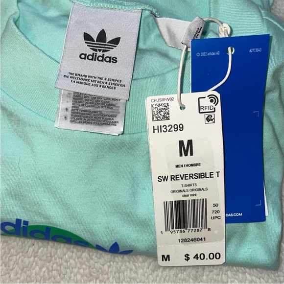 adidas x Sean Wotherspoon Superturf Reversible Tee in Clear Mint - Picture 4 of 7